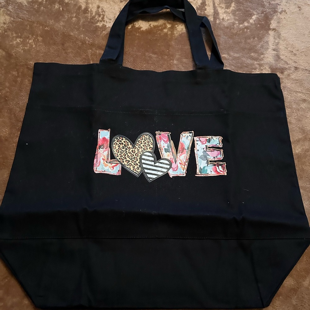 Black Love Tote Bag